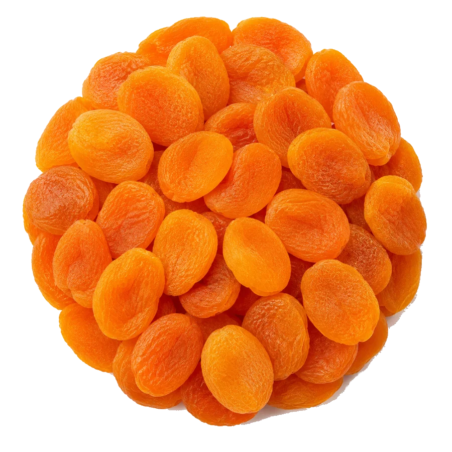 Sun-dried amber apricots