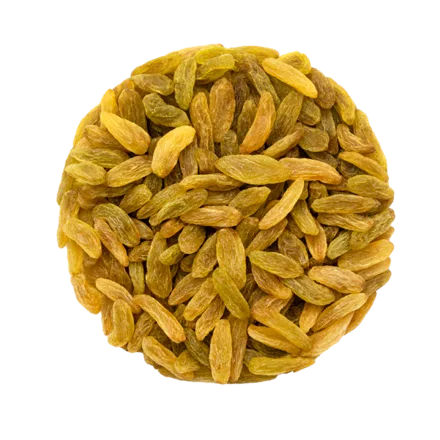 Golden and green Kashmiri long raisins